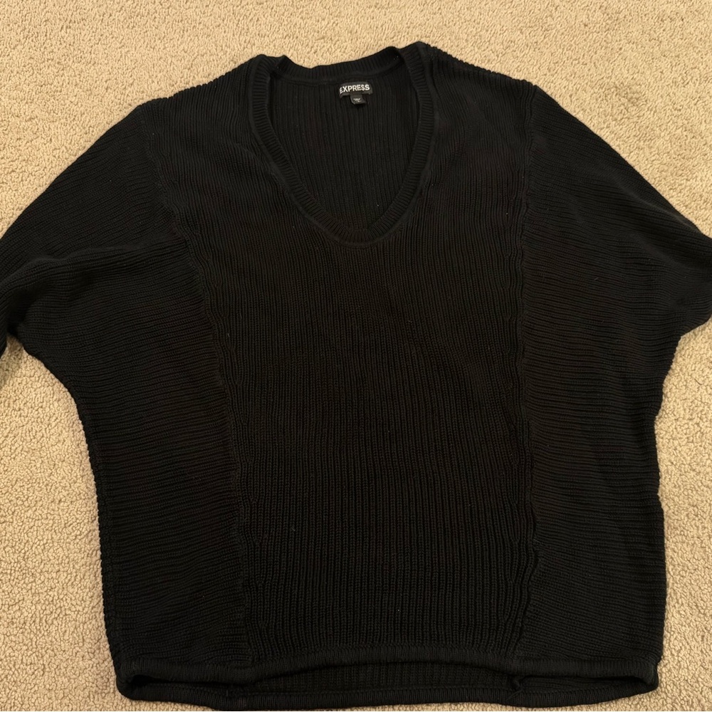Express Classic Black Knit Top